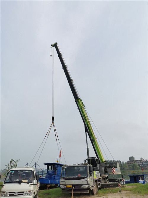 蔡甸区桥梁建设吊装案例